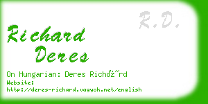 richard deres business card